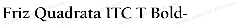 Friz Quadrata ITC T Bold字体转换